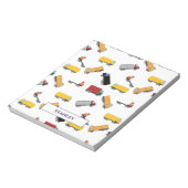 かわいいイエローブラックウォーター色のトパーソナライズされたラック ノートパッド (回転)