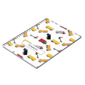 かわいいイエローブラックウォーター色のトパーソナライズされたラック ノートブック (左側)