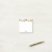 かわいいイエローブラックネームトパーソナライズされたラック ポストイット (デスク上)