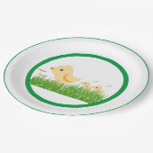 かわいいイエローベビーシック赤ちゃんシャワー ペーパープレート (アングル)