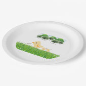 かわいいイエローベビーシック赤ちゃんシャワー ペーパープレート (アングル)