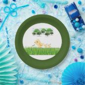 かわいいイエローベビーシック赤ちゃんシャワー ペーパープレート (パーティー)