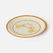 かわいいイエローベビーシック赤ちゃんシャワー ペーパープレート (アングル)