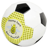 かわいいイエローベビービージェンダーリビールニュートラルカスタム サッカーボール (3/4)