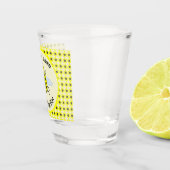かわいいイエローベビービージェンダーリビールニュートラルカスタム ショットグラス (右)