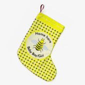 かわいいイエローベビービー男女兼用ファースト スモールクリスマスストッキング (正面 (吊り時))