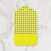 かわいいイエローベビービー男女兼用ベビーシャワー ギフトタグ (裏面)