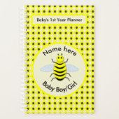 かわいいイエローベビービー男女兼用初年度 プランナー手帳 (正面)