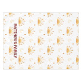 かわいいイエローボホシームレスパターンファミリー テーブルクロス (正面(横))