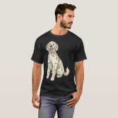 かわいいイエローラブラドールかわいい犬 Tシャツ (正面フル)