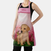 かわいいイエローラブラドールパピーパーソナライズされた エプロン (インサイチュ)