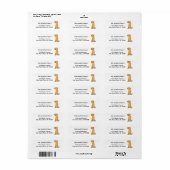 かわいいイエローラブラドールレトリエバーパピードッグアート ラベル (フルシート)