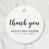 かわいいイエローレモンスライス「ありがとう」メッセージカード フェイバータグ (裏面)