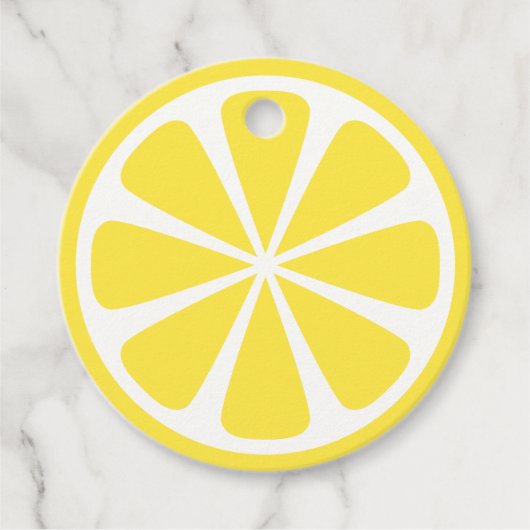 かわいいイエローレモンスライス「ありがとう」メッセージカード フェイバータグ (正面)