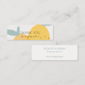 かわいいイエローレモンフルーティシトラスブライトサンキュービシャリ スキニー名刺 (正面/裏面)