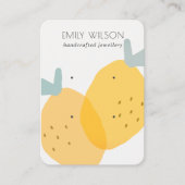 かわいいイエローレモンフルーティシトラス2イヤリングディスプレイ 名刺 (正面)