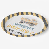 かわいいイエロー建築ダーティ3rdy紙プレート ペーパープレート (アングル)