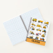 かわいいイエロー建築車 ノートブック (内部)