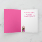 かわいいイエロー・ラブラドール・レトリーバー50誕生日 カード (内部)