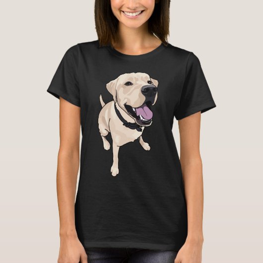 かわいいイエロー・ラブラドール・レトリーバー Tシャツ (正面)