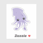 かわいいイカカスタムのカットビニールのシール シール (シート)