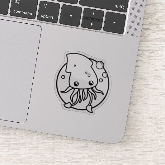 かわいいイカカスタムのカットビニールのシール シール (詳細)