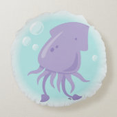 かわいいイカ丸まくら ラウンドクッション (裏面)