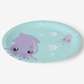 かわいいイカ紙プレート ペーパープレート (アングル)