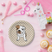 かわいいイギリスのブルドッグイラストレーション ペーパープレート (パーティー)