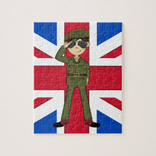 かわいいイギリス陸軍の兵士のジグソーパズル ジグソーパズル