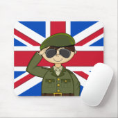 かわいいイギリス陸軍の兵士のマウスパッド マウスパッド (マウス)