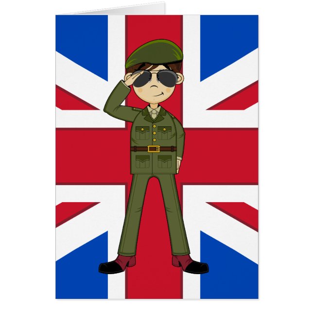 かわいいイギリス陸軍の兵士カード (正面)