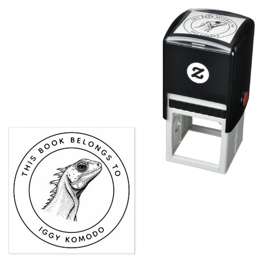 かわいいイグアナベビーこの本はキッズネームに属している セルフインキングスタンプ (インサイチュ)