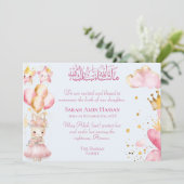 かわいいイスラムの赤ちゃん女の子の誕生発表 案内状 (スタンド正面)