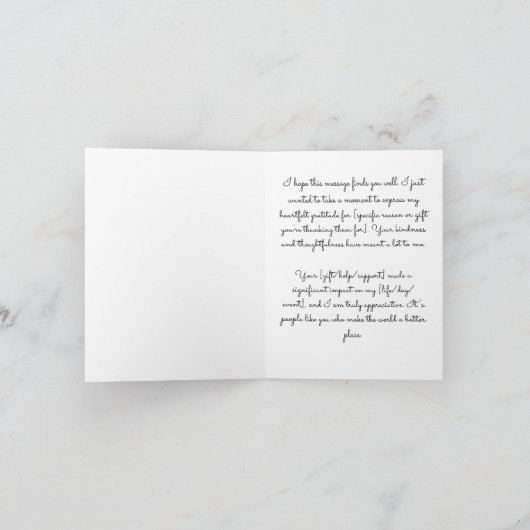 かわいいイスラムアラビア語モダンな感謝カード サンキューカード (内部)