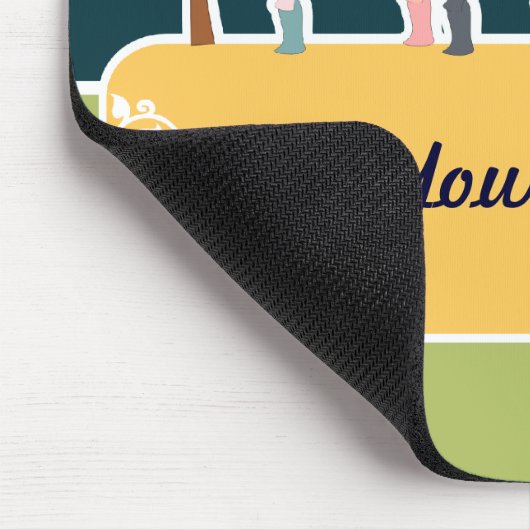 かわいいイスラム教の子供のモスクの漫画のイスラム教の名前 マウスパッド (コーナー)