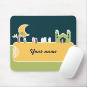 かわいいイスラム教の子供のモスクの漫画のイスラム教の名前 マウスパッド (マウス)