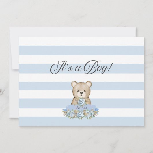 かわいいイスラム男の赤ちゃん誕生のお知らせ 案内状 (裏面)