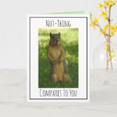 かわいいイタズラなリス 日本語パターン | 愛してる カード (黄色い花)