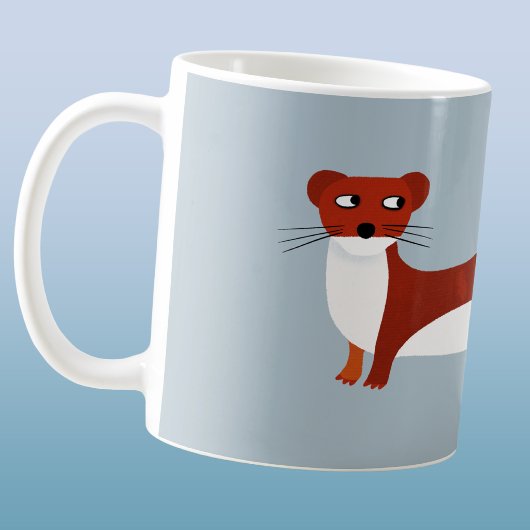 かわいいイタチ コーヒーマグカップ