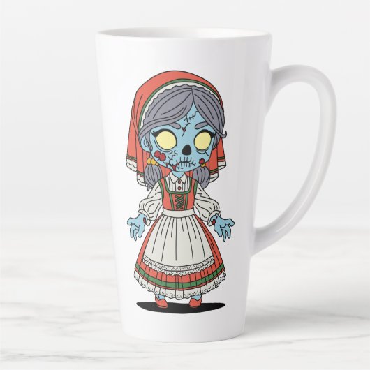 かわいいイタリアのゾンビ カフェラテマグ (右)
