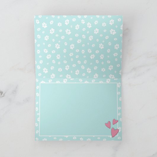 かわいいイタリアングレイハウンズ漫画の犬の母バレンタイン シーズンカード (内部)