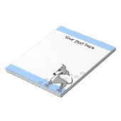 かわいいイタリアングレイハウンド漫画 – Pawprint Blue ノートパッド (回転)