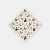 かわいいイタリアングレイハウンド犬イースターエッグパターン スタンダードカクテルナプキン (角)