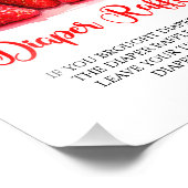 かわいいイチゴおむつラッフルサイン フォトプリント            (角)