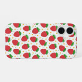 かわいいイチゴと星 iPhone 16ケース (裏面横)