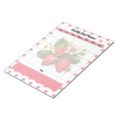 かわいいイチゴのおすすめ月次食プラン ノートパッド (アングル)