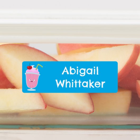 かわいいイチゴのアイスクリームサンデパーソナライズされたー ラベル (貼付)