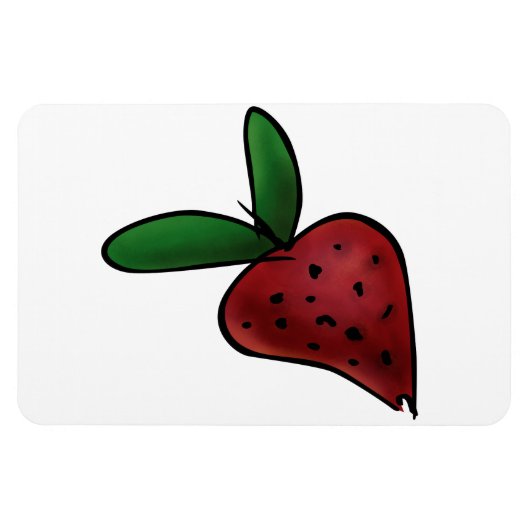 かわいいイチゴのイラスト マグネット (横)