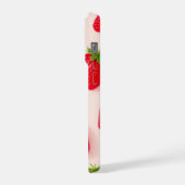 かわいいイチゴのオシャレなパターン携帯ケース iPhoneケース (左側面)